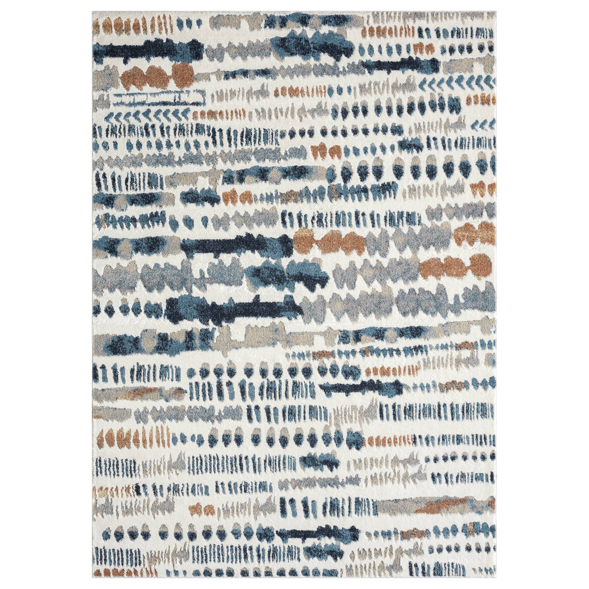 LR Home - Wholesale Area Rug - Washable Modern Blue/Gray Abstract Indoor Area Rug0