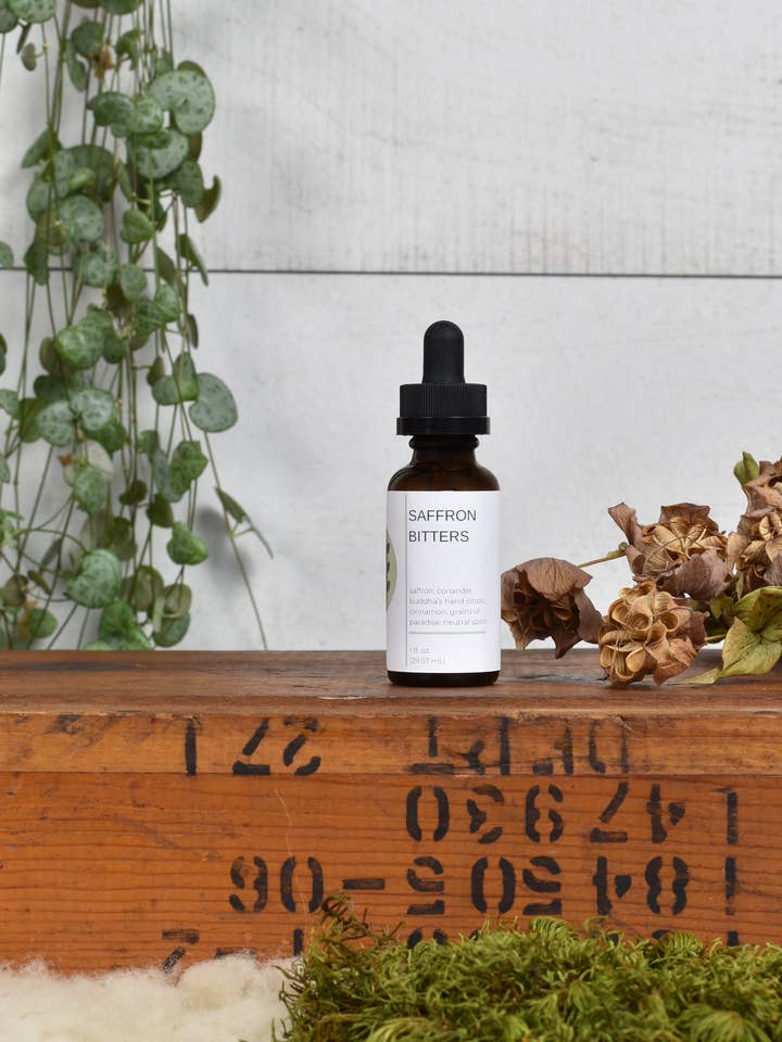 Saffron Bitters | mixer for Spring Cocktails & Mocktails 1oz for wholesale by FreeWildShe | Bitters & Tea