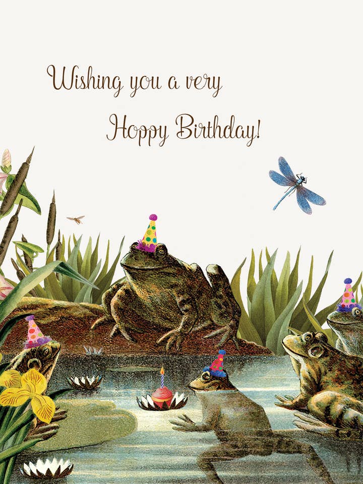 Wishing you a very Hoppy Birthday! • A-2 Greeting Card for wholesale by P. Flynn Design / Phun House