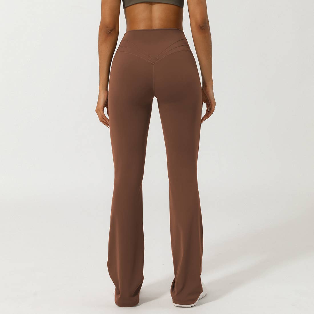 Sodalemon - Wholesale Athletic Pants - Women's - Women Sport V Cross Waist Tight Flare Yoga Dance Pants2