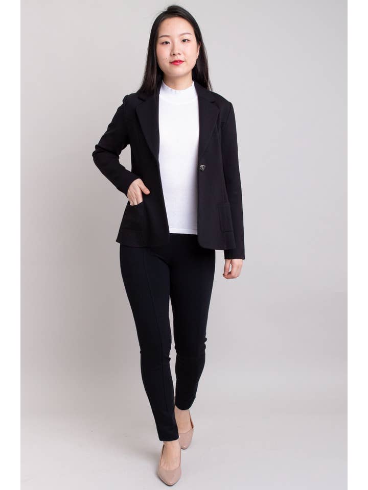 Blue Sky Clothing Co LLC - Wholesale Blazer - Women's - Anders Blazer, Black, Modal4