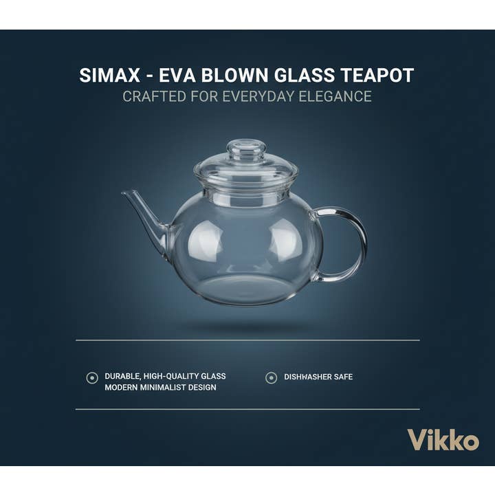 Kadra Kitchenware – wholesale Tekanna – Simax Eva tekanna i munblåst glas med pip 1 liter3