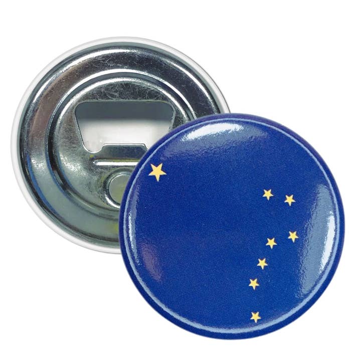 Bottle Opener-Magnet - State Flag Alaska - USA for wholesale by Worldwide Souvenirs
