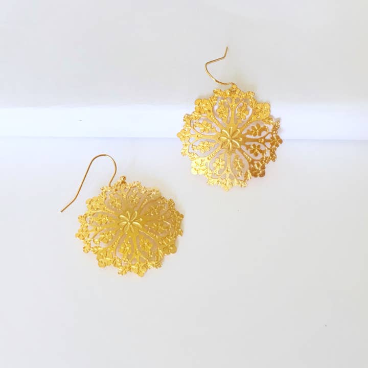 Rose Quilt Earrings for wholesale by Leighton Lam Designs