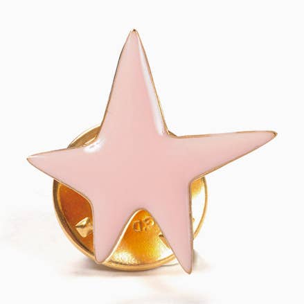 STAR enamel pin (powder pink) for wholesale by Titlee