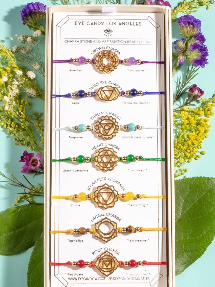 Chakra Bracelet Set for wholesale by Eye Candy Los Angeles