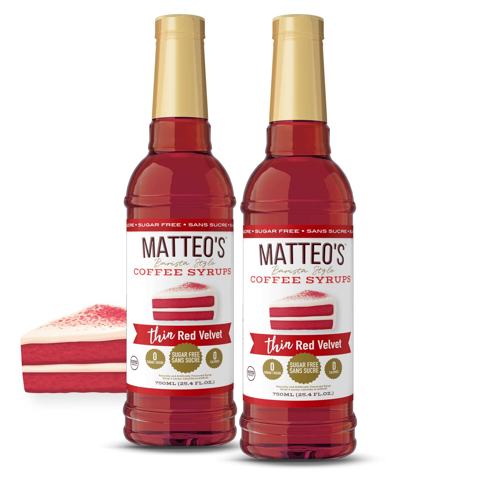 Matteo's - Vente Café glacé/infusion à froid - Sirop de café sans sucre Matteo's, Red Velvet, 0 calories, 0 sucre, compatible avec les céto7