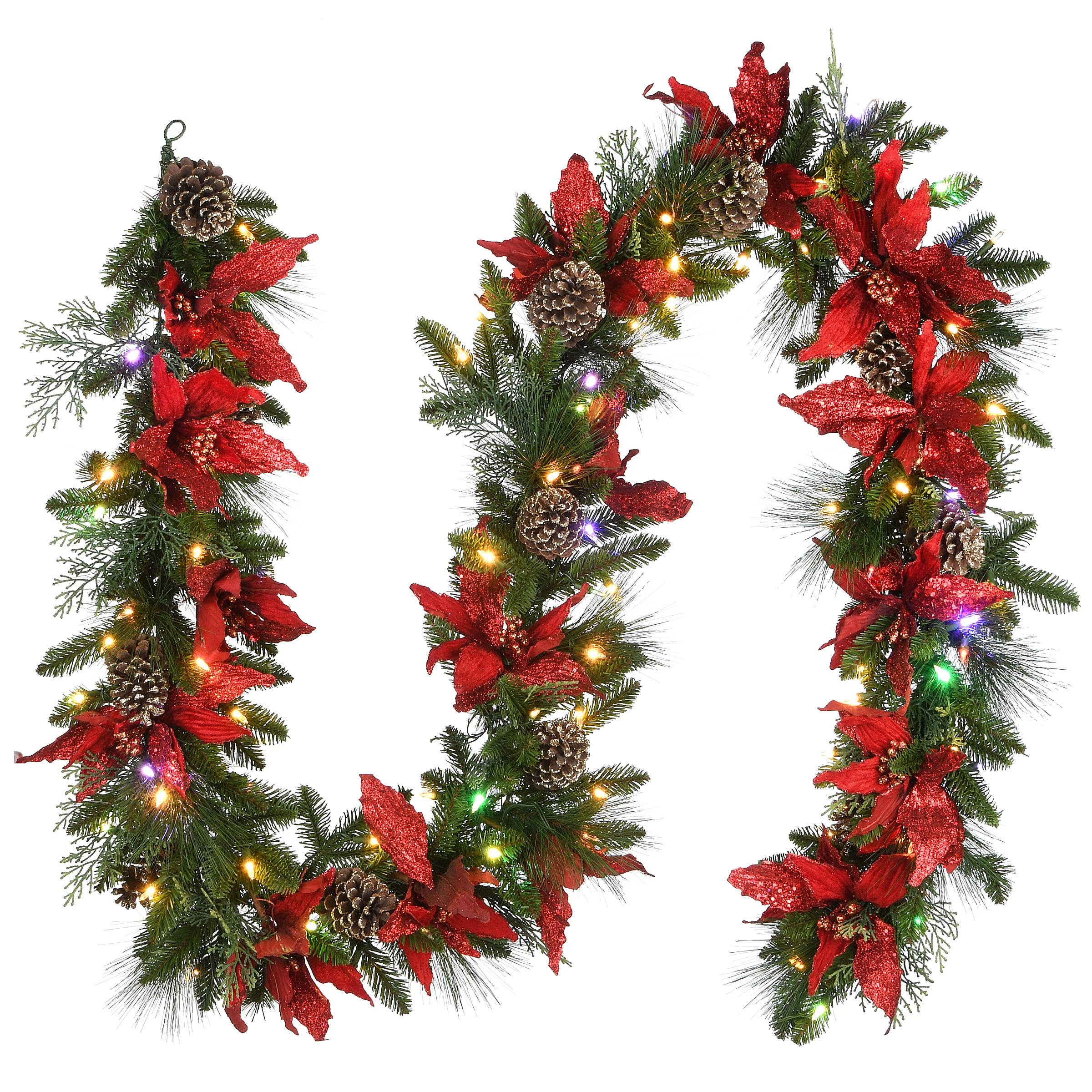 National Tree Company - Wholesale Bunting/Garland - 9 ft. Pre-Lit Decorative Collection Garland with Clear Lights, Plug-In3