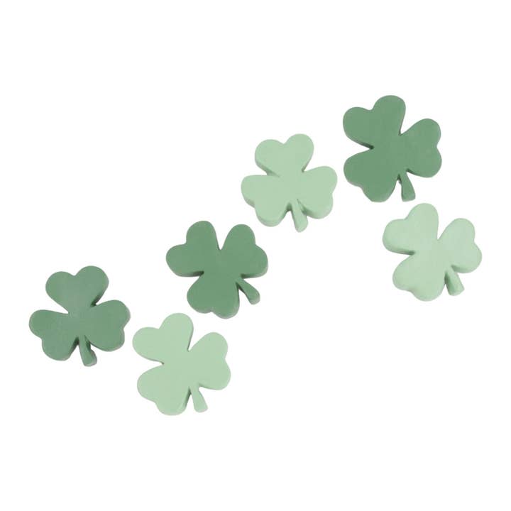 Set of 6 Green Shamrocks (61779) for wholesale by WT Collection