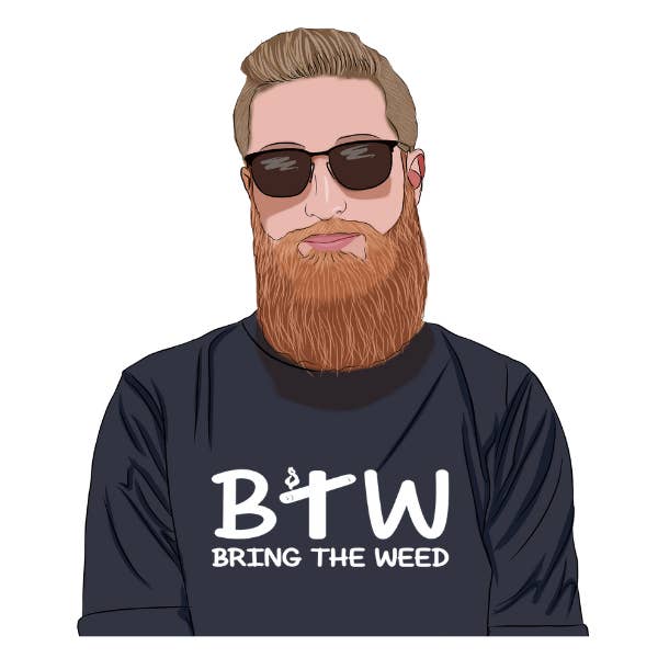 BTW Smoke Snarky Sticker for wholesale by Be Honest Co