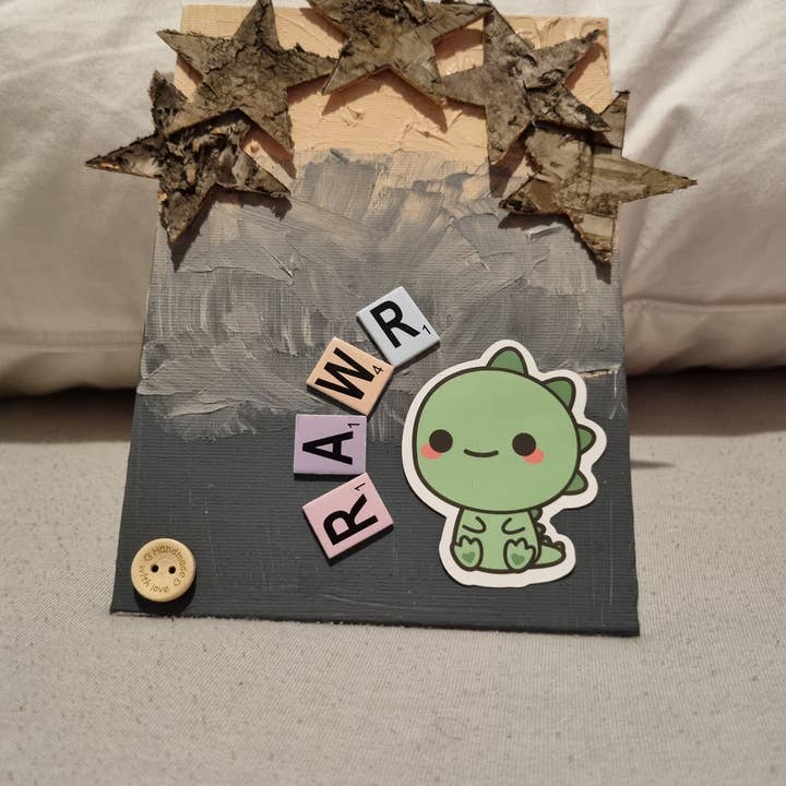 Rawr Canvas Collage Board for wholesale by Nathan-michael Crafts