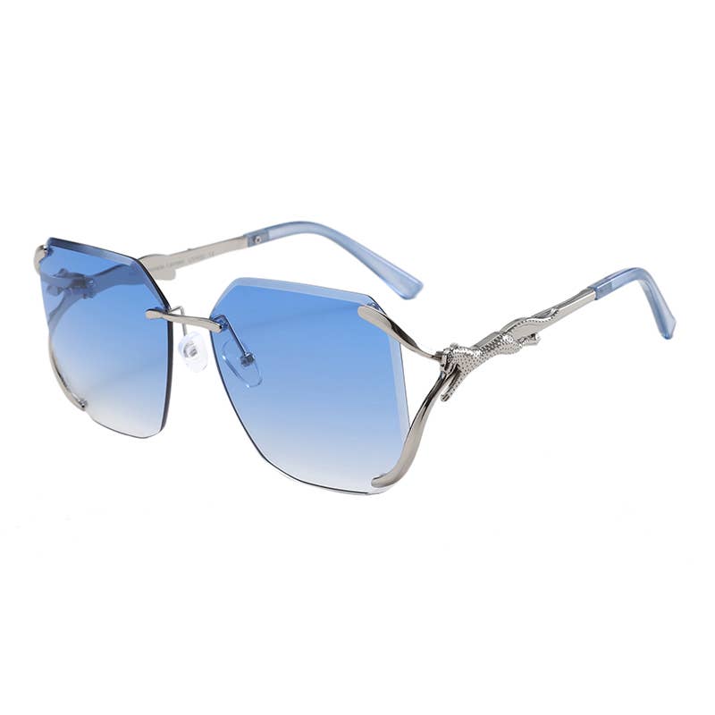 Prime Opticals - Vente Lunettes de soleil – femme - J3203, Grand Design Tendance à Verres Dégradés Bras Panther5