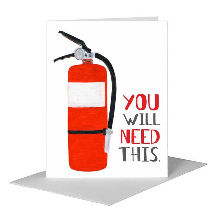 Brandslukker, Hilsen Kort (#8610E) for engroshandel hos Printed Canvas