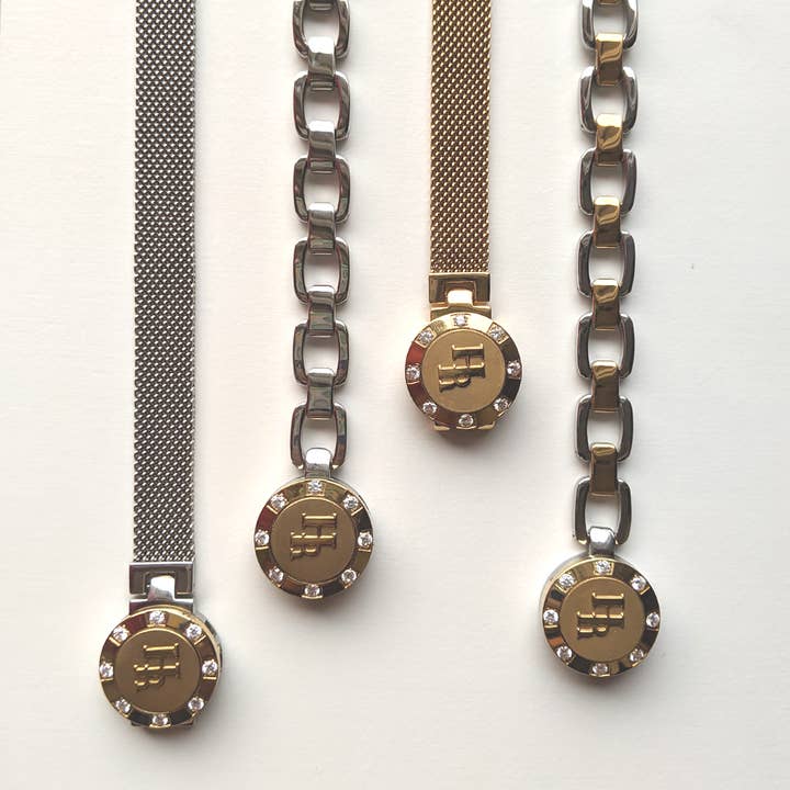 Monogram Bracelets for wholesale by Halley Reh Moissanite Jewelry