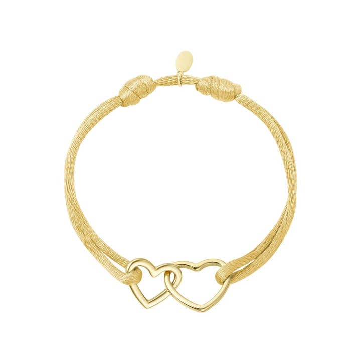 SHINE BUY – Engroshandel Armbånd med vedhæng – Stof Armbånd Linked Hearts