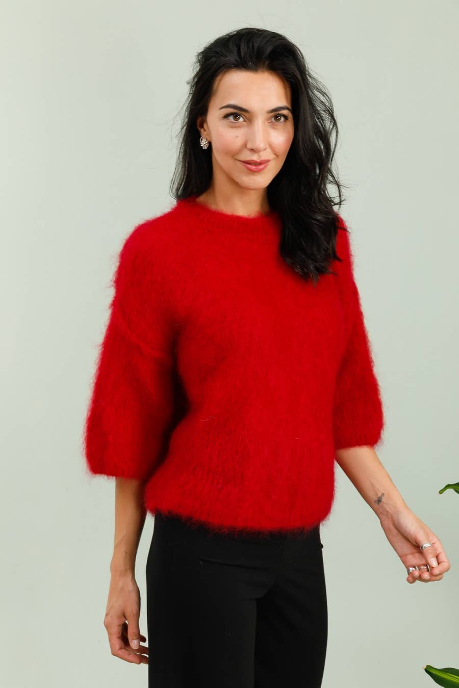 NAÏS PARIS - Vendita all'ingrosso Maglione tricot - Donna - Maglione a maniche corte e collo rotondo in 80% kid mohair26