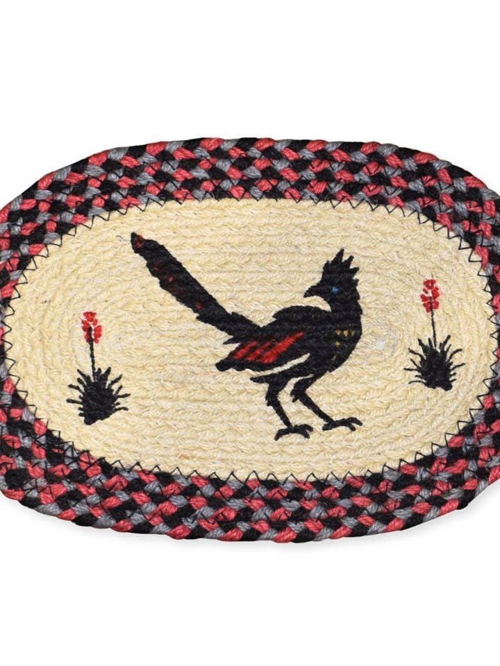 Braided Jute Oval Trivets, Design #24 for wholesale by El Paso Saddleblanket