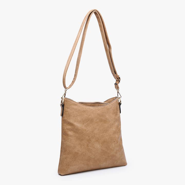 Jen & Co. - Wholesale Crossbody Bag - Women's - *SALE* M1765 Emma 3 Compartment Crossbody w/ Snap Closure