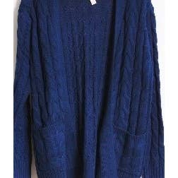 Curve Market - Wholesale Cardigan - Women's - PLUS SIZE CABLE KNIT OPEN FRONT SIDE POCKETS CARDIGAN5