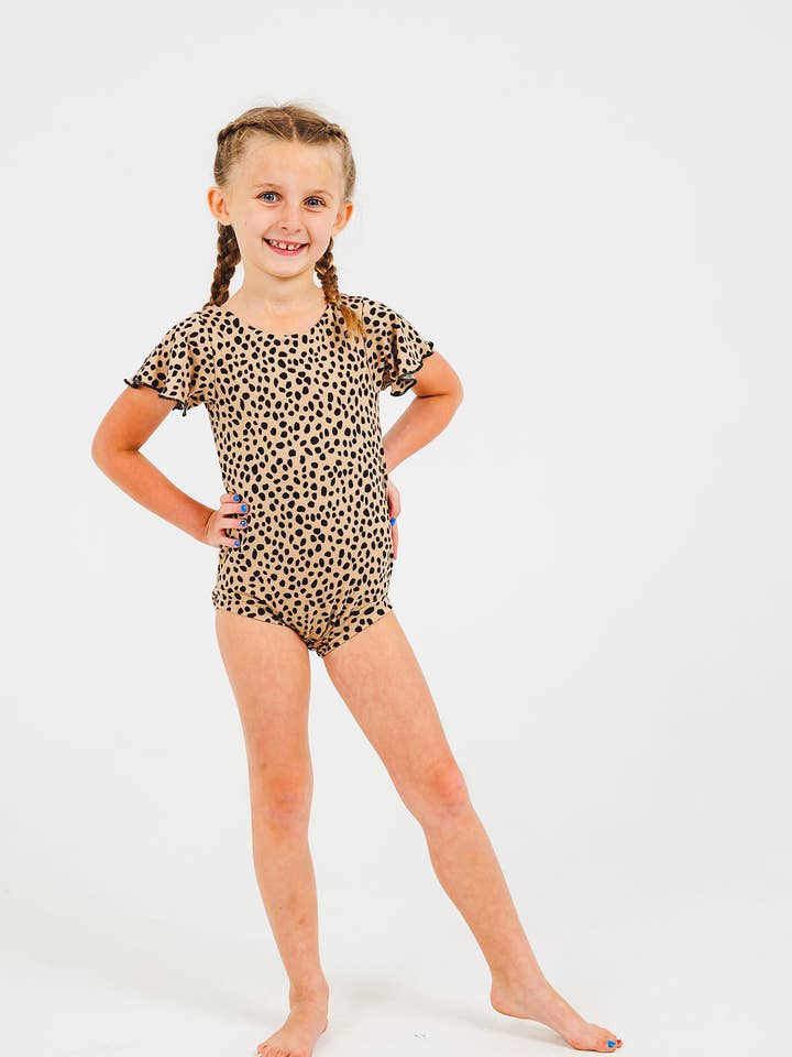 Tan Spots Leotard for wholesale by Willa B