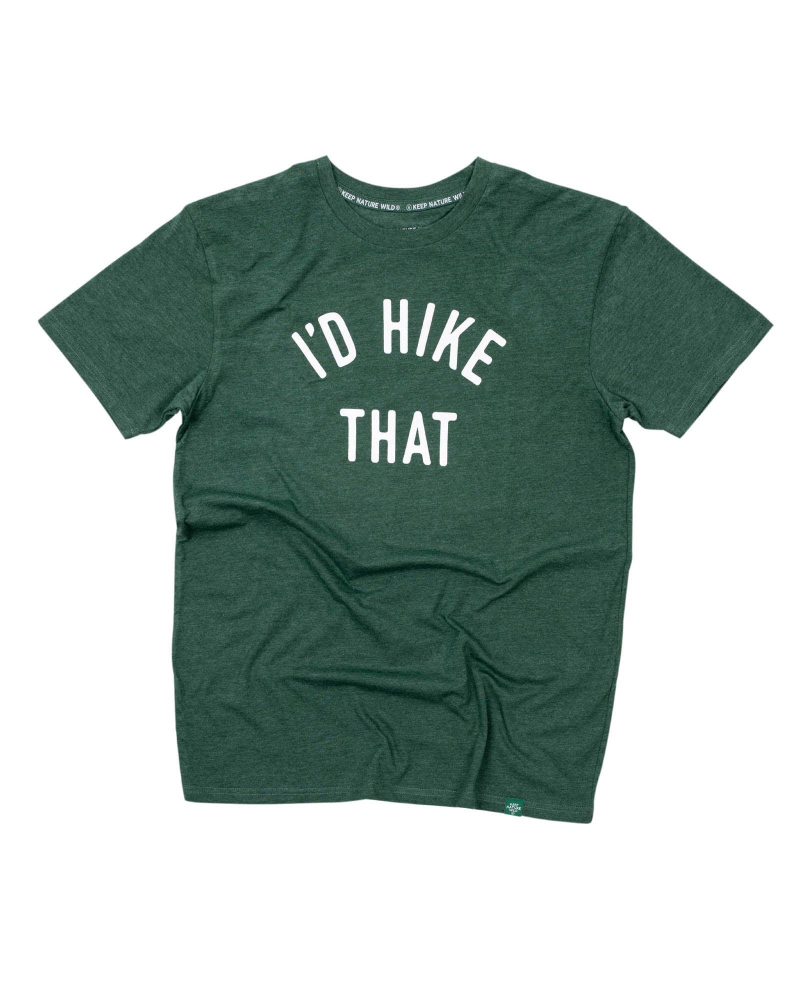 Keep Nature Wild – wholesale Screen printed t-shirt – unisex – I'd Hike That Unisex Tee | Heather Forest1