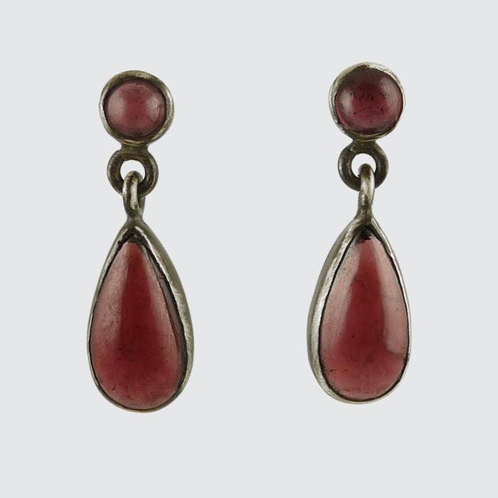Jane Diaz NY - Wholesale Dangle Earrings - Cabochon Stone Teardrop Stud Earring2