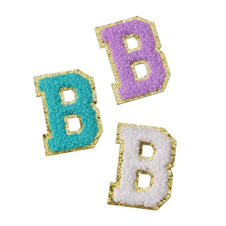 Top Trenz Inc - Wholesale Patch - Chenille Initial Sticker Patch Assorted Refill1