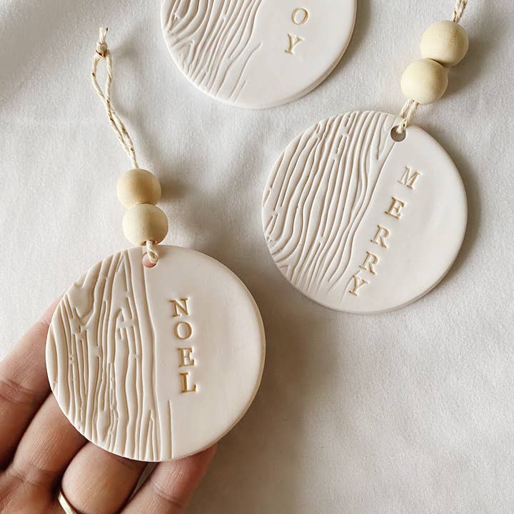 SageClayCo - Venta al por mayor Conjuntos de adornos - Adornos de árbol de arcilla polimérica hechos a mano | Juego de 3