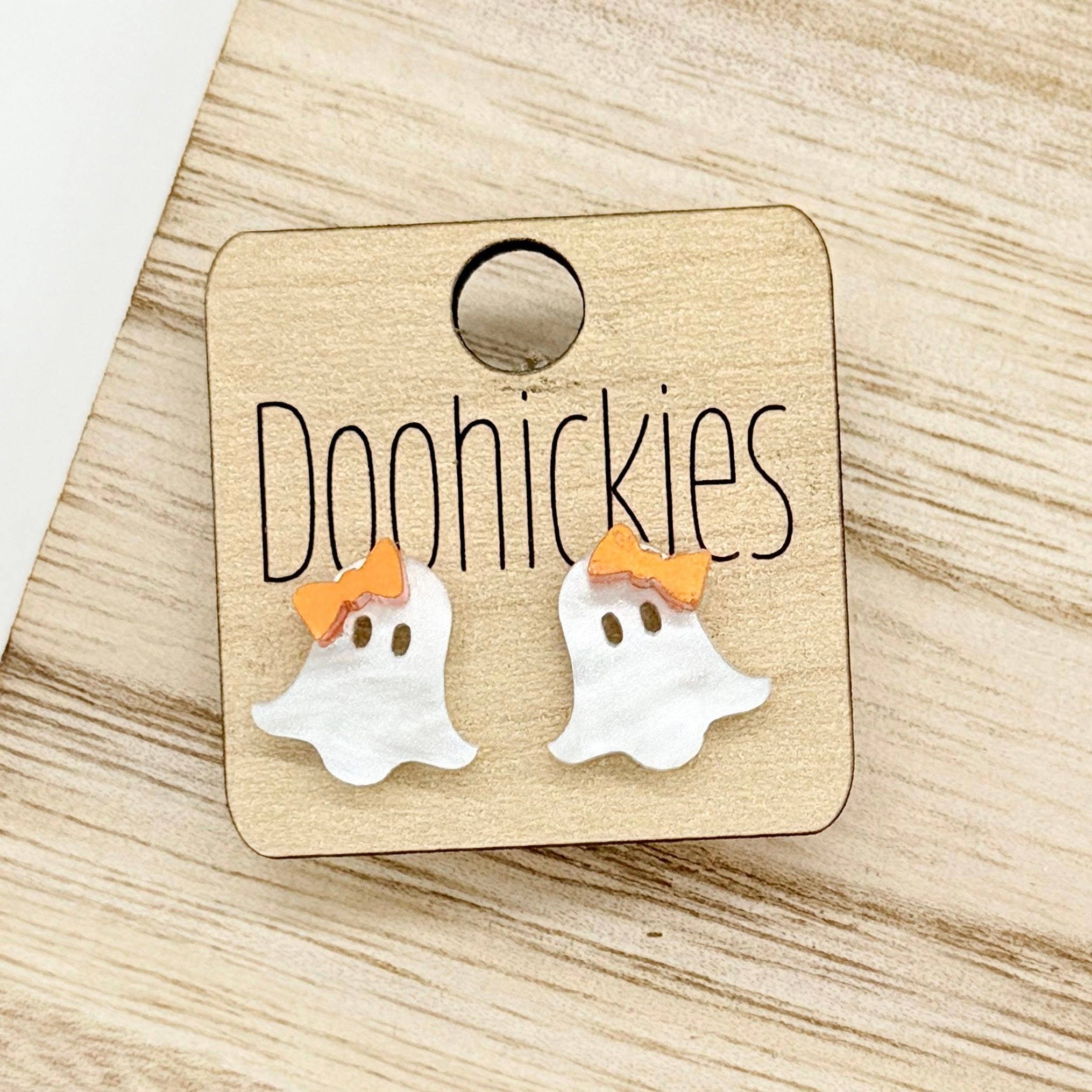 Doohickies - Wholesale Dangle Earrings - Mattie Ghost Earring Collection - Halloween Earrings0