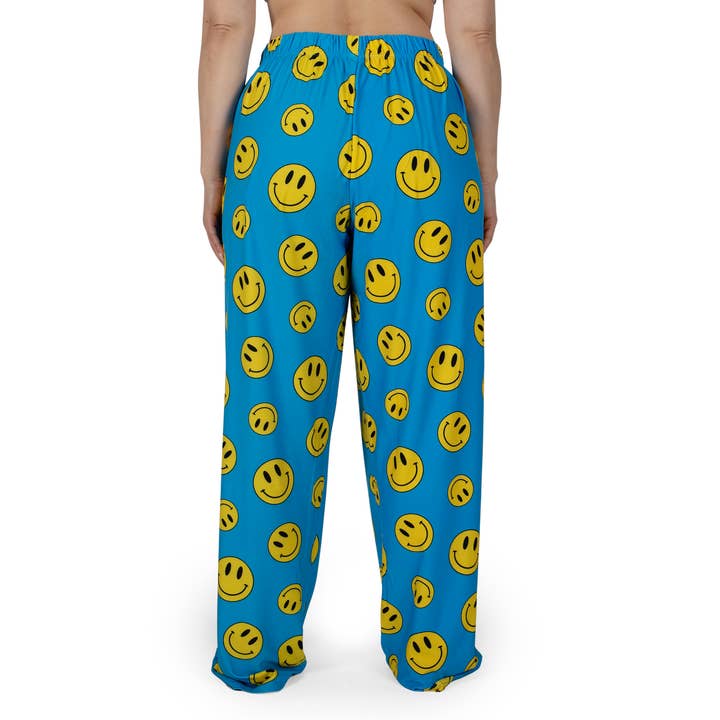 BRIEF INSANITY - Vente Bas de pyjama – femme - Pantalon de salon à motif Smiley Face3