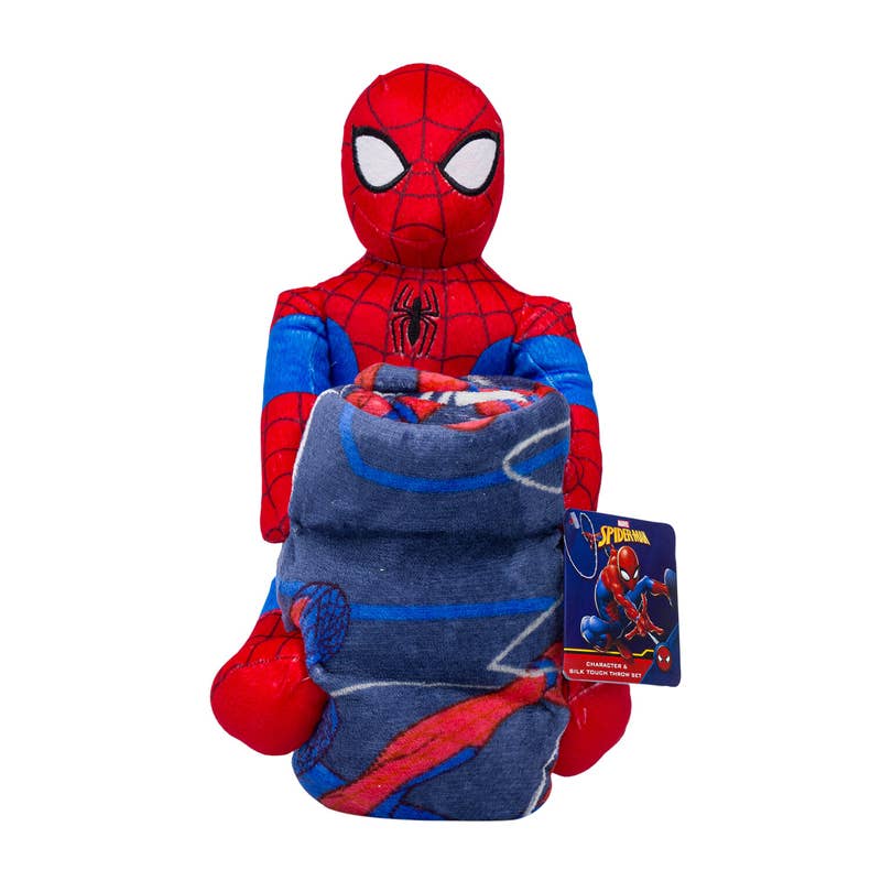 Deluxe Import Trading - Wholesale Throw Blanket - Marvel Spider-Man Character & Silk Touch Throw Set0