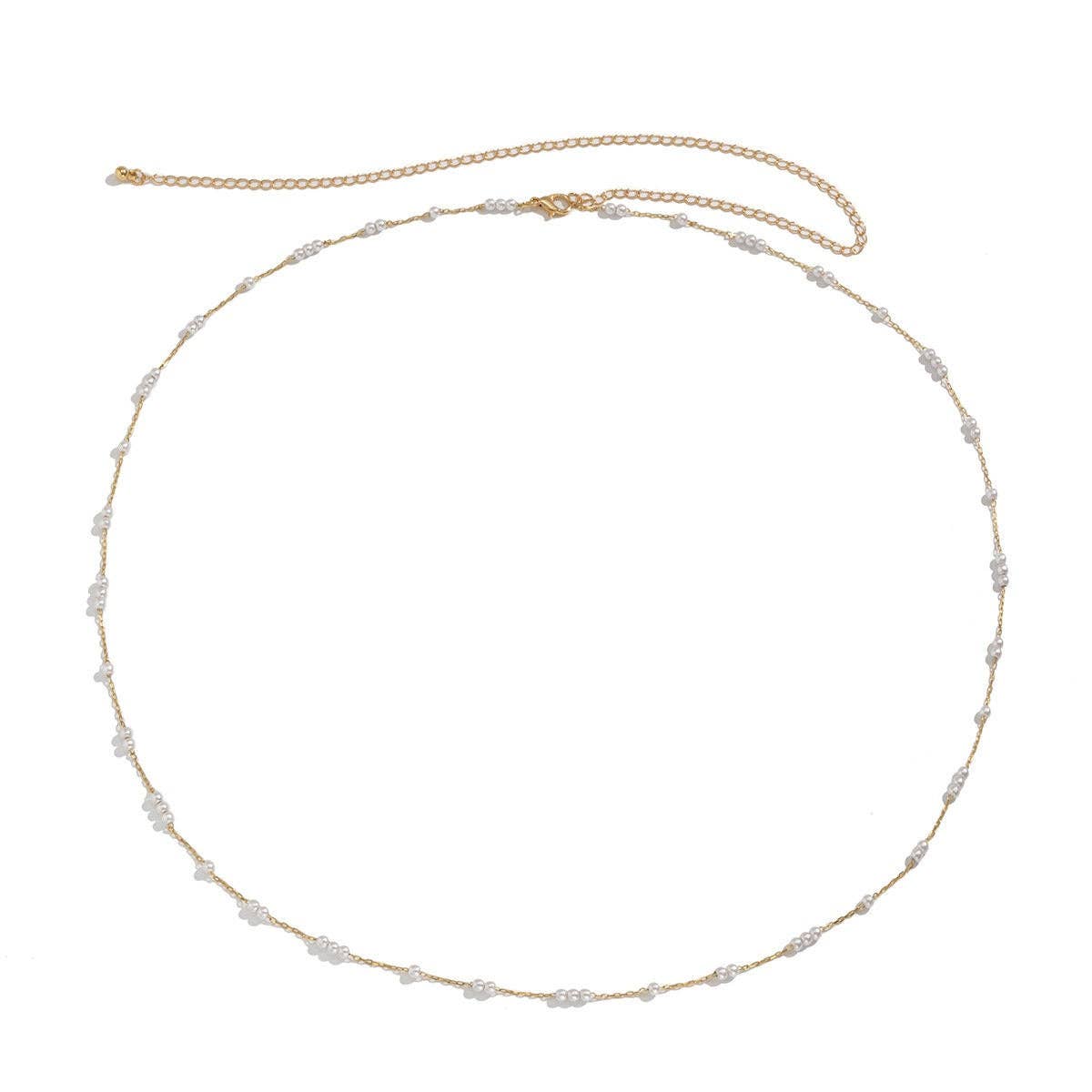 Perimade & Co. LLC - Wholesale Belt - Women's - Dainty Beaded Pearl Waist Belly Chain in Solid Copper0