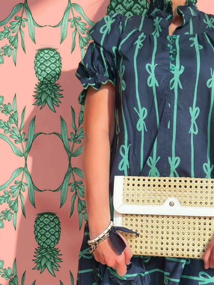 French Quarter Clutch- White - Wholesale for wholesale by Clutch Charleston