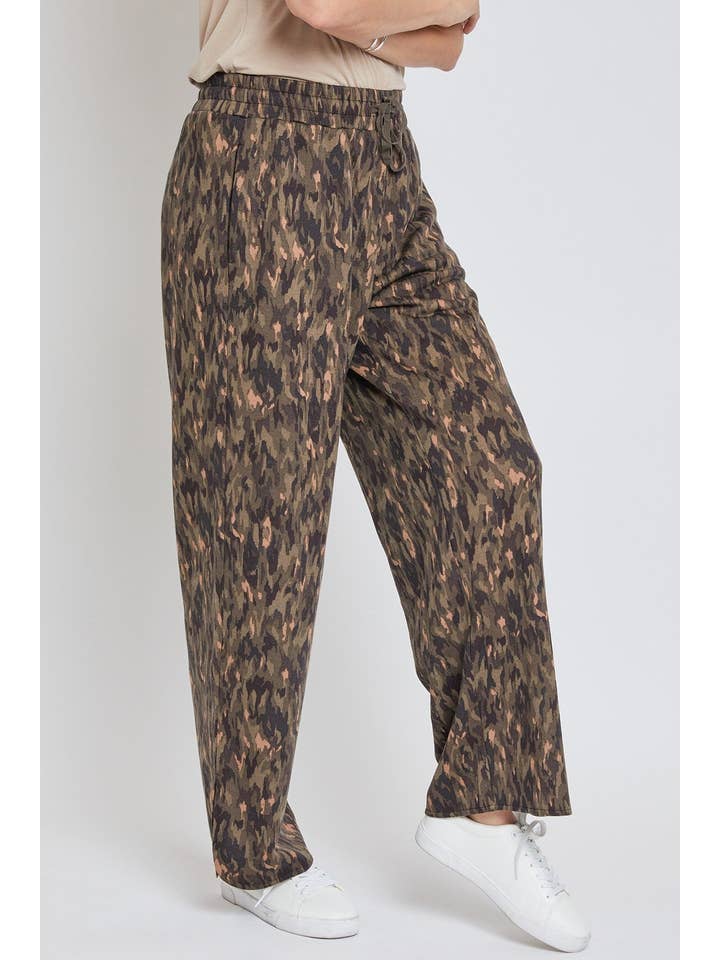 YMI - Wholesale Pants - Women's - Drawstring Wide Leg Pant with Side Slit-WP1087FR1