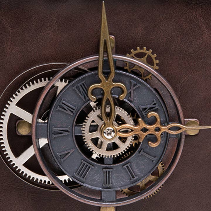 COFFEE RETRO CLOCK DECORATIVE PUNK SHOULDER BAG_CWAB0629 for wholesale on Faire8