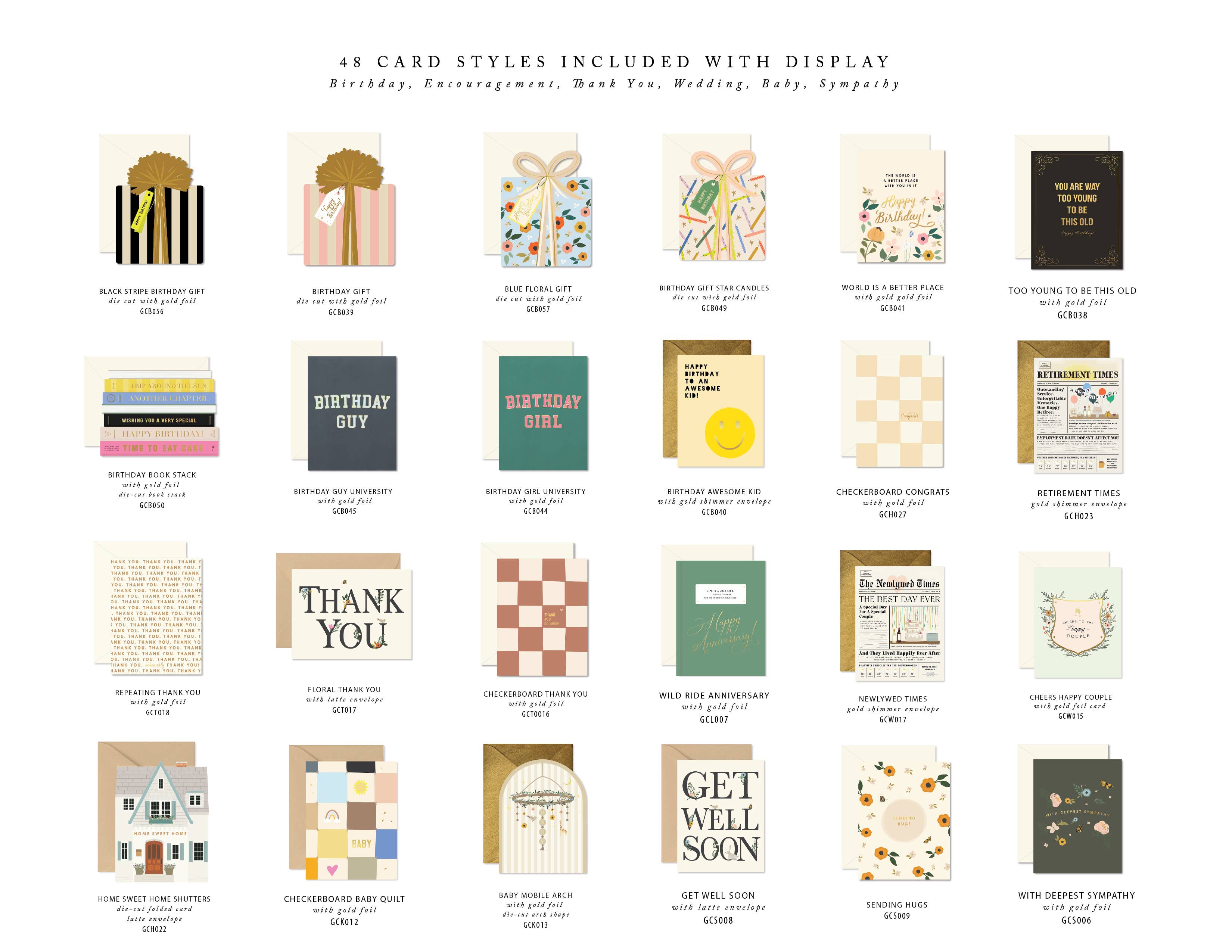 Ginger P. Designs - Wholesale Retailer Display - Paper & Novelty - Ginger P. Designs Greeting Card Floor Display, with cards2