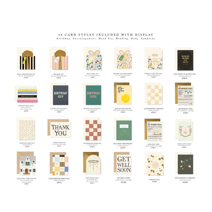 Ginger P. Designs - Wholesale Retailer Display - Paper & Novelty - Ginger P. Designs Greeting Card Floor Display, with cards2