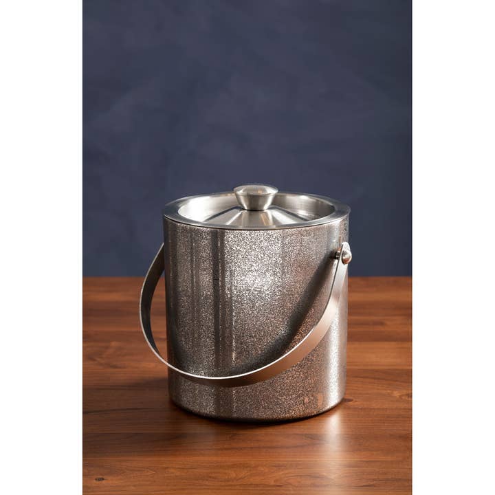 Interiors by Premier – wholesale Ice bucket – Glitter Effect Ice Bucket with Lid3