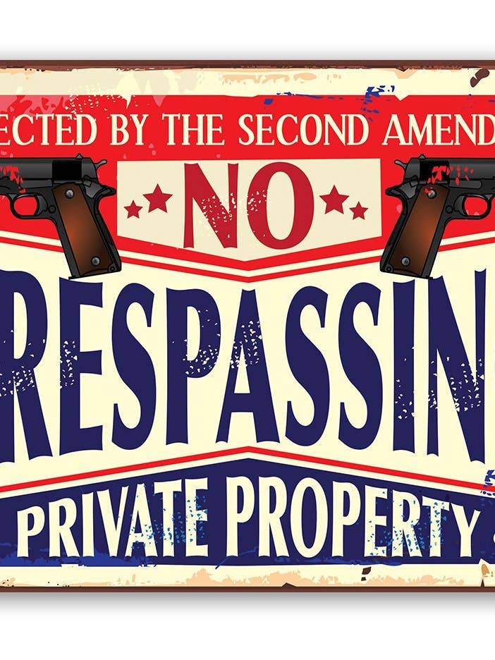No Trespassing 2nd Amendment - Metal Sign and other Purchase Wholesale 2nd amendment. Free Returns & Net 60 Terms on Faire trending on Faire.