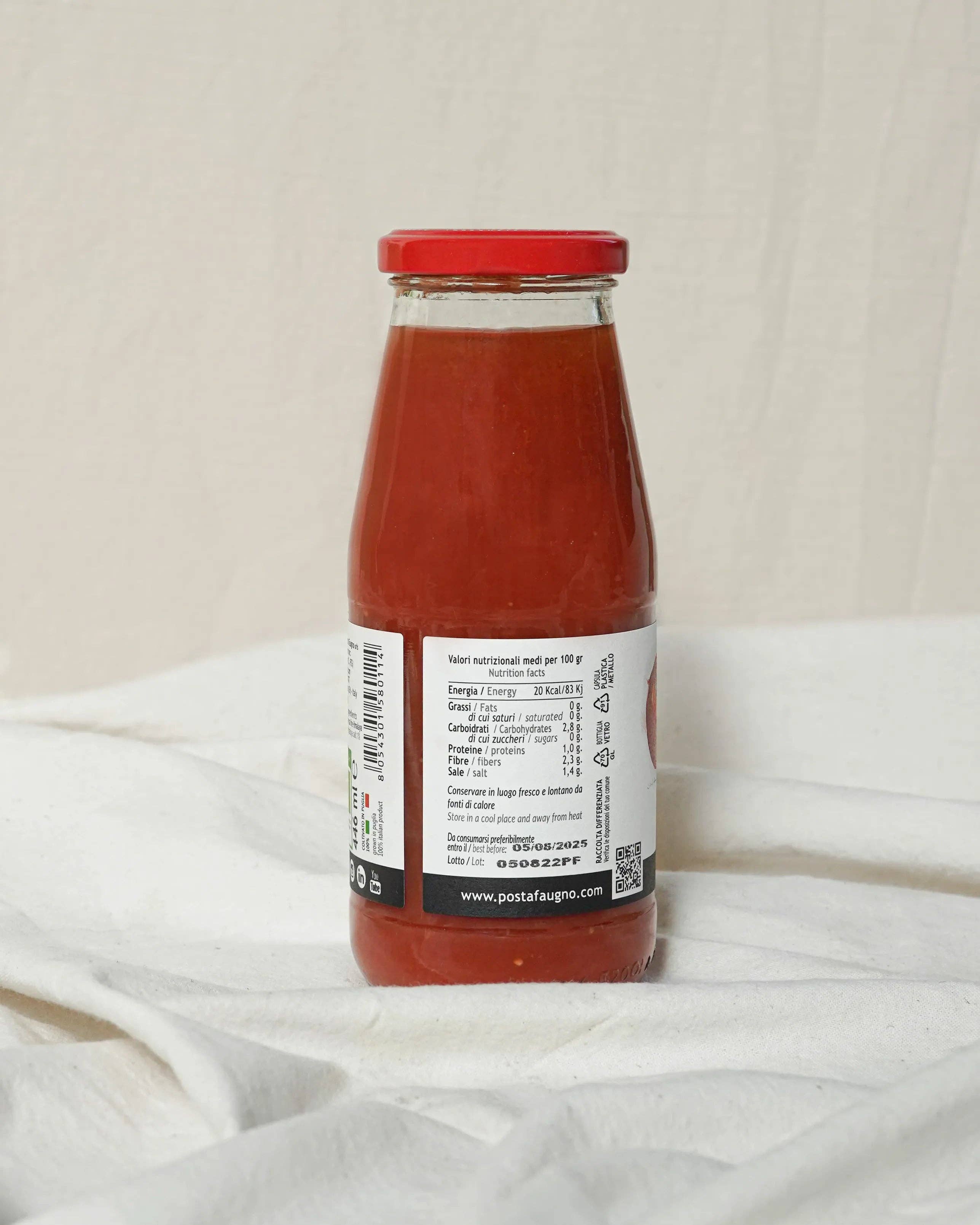 OLIO DI SERRA - Wholesale Sauce - Organic Tomato Passata - Organic Tomato Purée (446ml)2