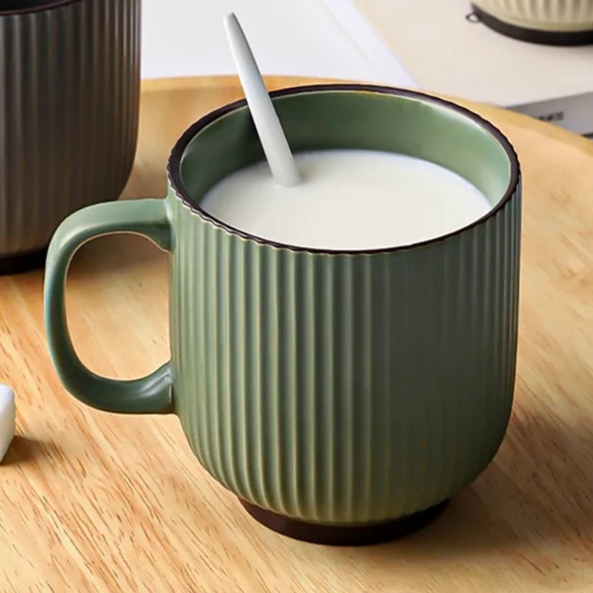 The Arinna Collection LLC - Wholesale Coffee Mug - Coffee Mug with Striped Modern Vintage Nordic Style-12 oz 8