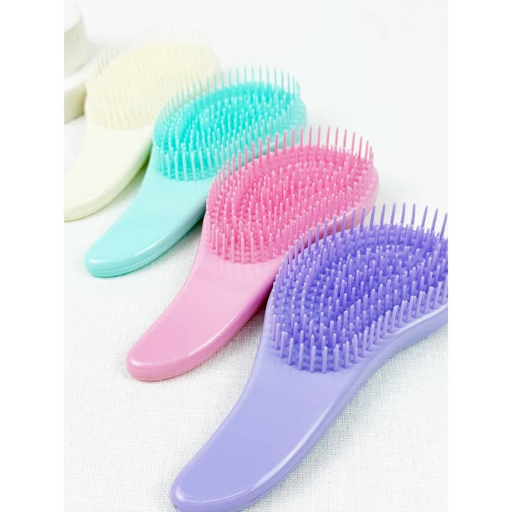 MIX COLOR Glide on Easy Grip Soft Solid Tone Hair Brush for wholesale on Faire