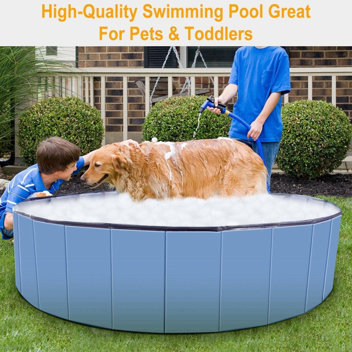 Naomi's Happy Place Shop – wholesale Inflatables – Foldable Pet Swimming Pool PVC Kiddie Baby Dog Swim Pool Bathing Tub Playmat Kids Pools2