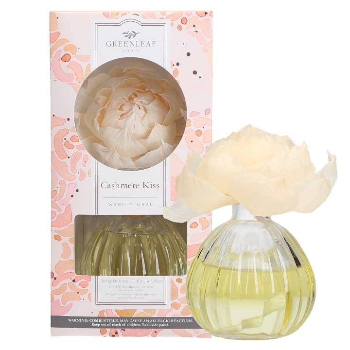 Greenleaf Gifts - Wholesale Reed Diffuser - Cashmere Kiss Flower Diffuser 4 Pack