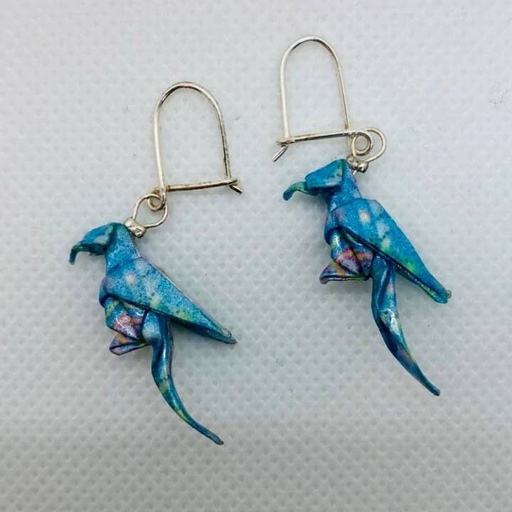 Orecchini Pappagalli in origami per la vendita all'ingrosso da parte di L'éco maison décoration
