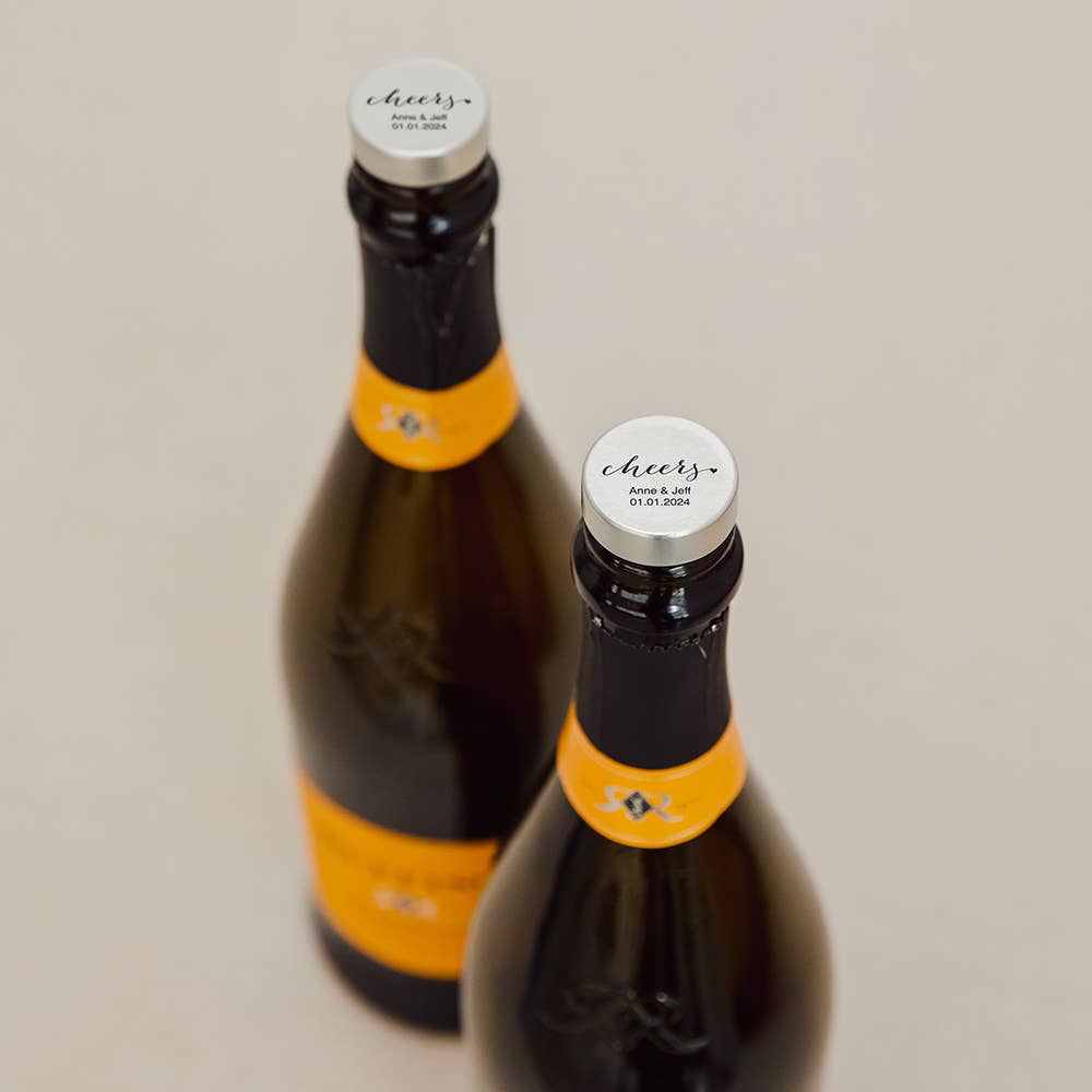 Weddingstar Inc. - Wholesale Wine Stopper - Reusable Metal Bottle Stopper - Cheers3