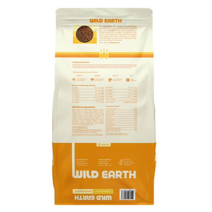 Wild Earth - Wholesale Pet food – Dog - Maintenance Formula Dog Food, Golden Rotisserie, 28lbs8