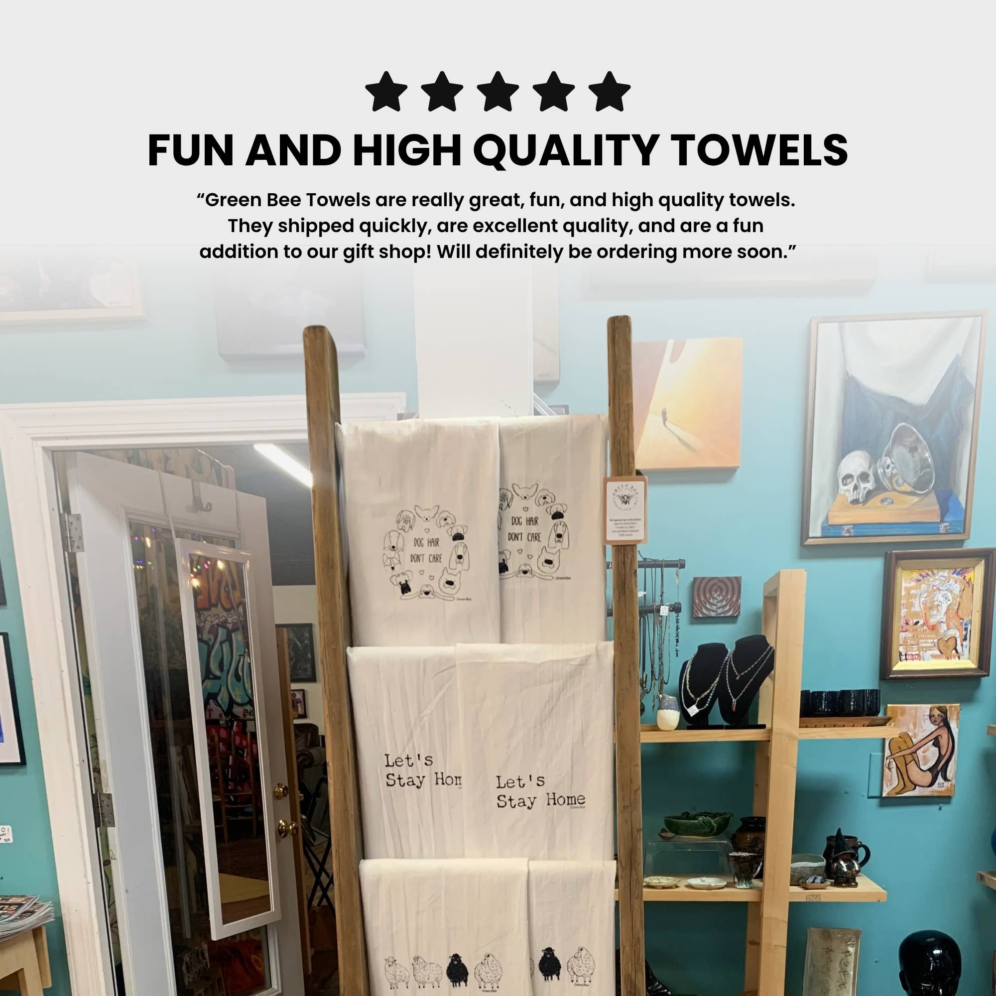 Green Bee Tea Towels - Wholesale Tea Towel - Cow Skull Kitchen Towel  | Tea Towels | Texas Dish Towels9