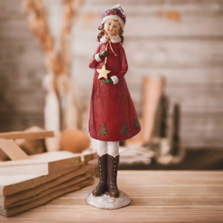 SINT - Wholesale Christmas Decoration - Vintage Style Doll with Display Stand | Christmas Figurine