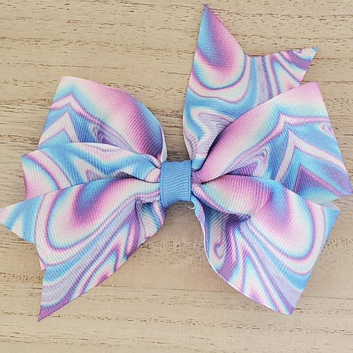 Light Groovy Twist Bow for wholesale by Buttercups Bows